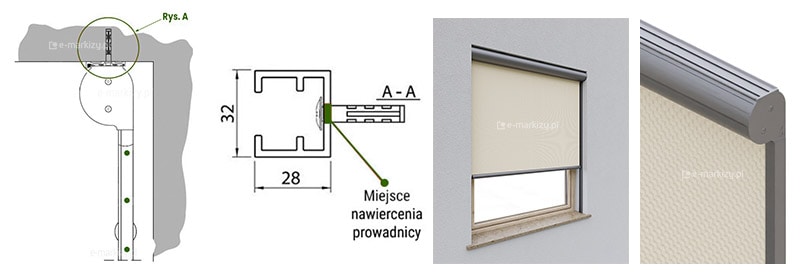 Mocowanie do wnęki Refleksol103 na prowadnicach, Refleksol na prowadnicach