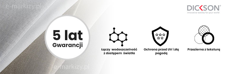 Wybierz rodzaj tkaniny poszycia dachu dla pergoli Dickson