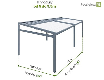 Pergola moderno wolnostojąca instrukcja pomiaru do zamówienia pergoli