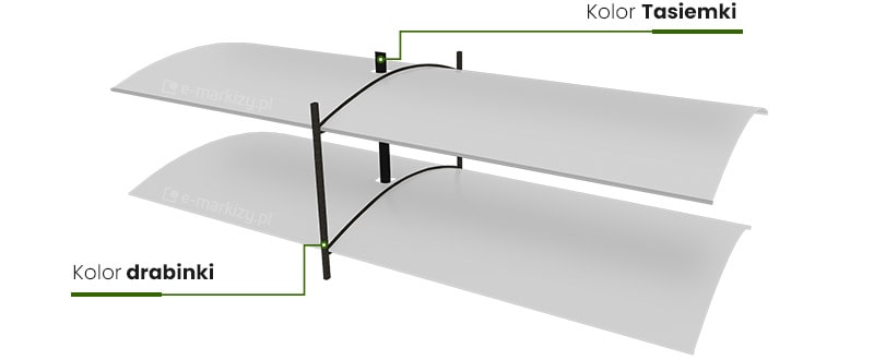 żaluzja fasadowa kolor drabinki, żaluzje fasadowe c50 slim lamele kolory tekstyliów, tekstylia lameli wzornik kolorów