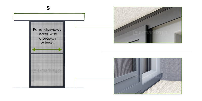 Pomiar moskitiery przesuwnej, moskitiera drzwiowa przesuwana pomiary, moskitiery przesuwane jak mierzyć, moskitiera slim wymiarowanie