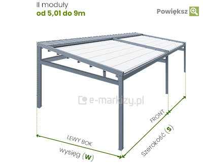 Pergola wolnostojąca square wymiarowanie, pomiar pergoli aluminiowej, instrukcja pomiaru pergoli aluminiowej